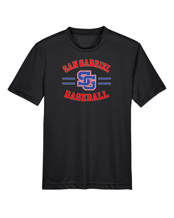 San Gabriel HS Baseball Curve - Youth Performance T-Shirt