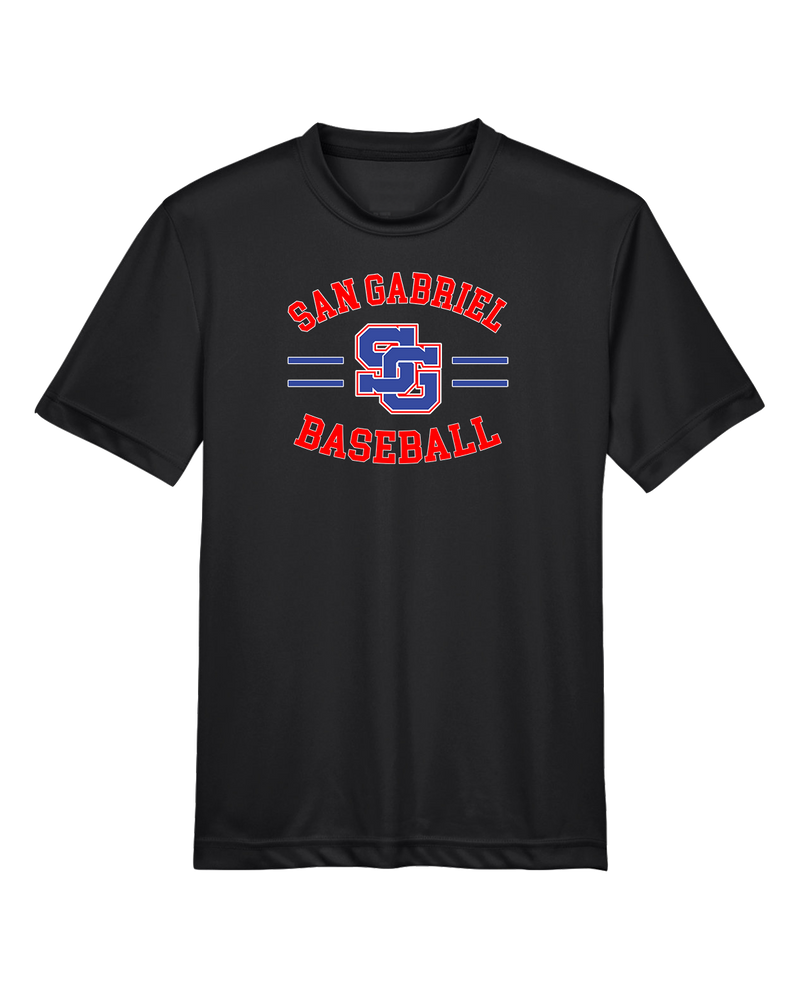 San Gabriel HS Baseball Curve - Youth Performance T-Shirt