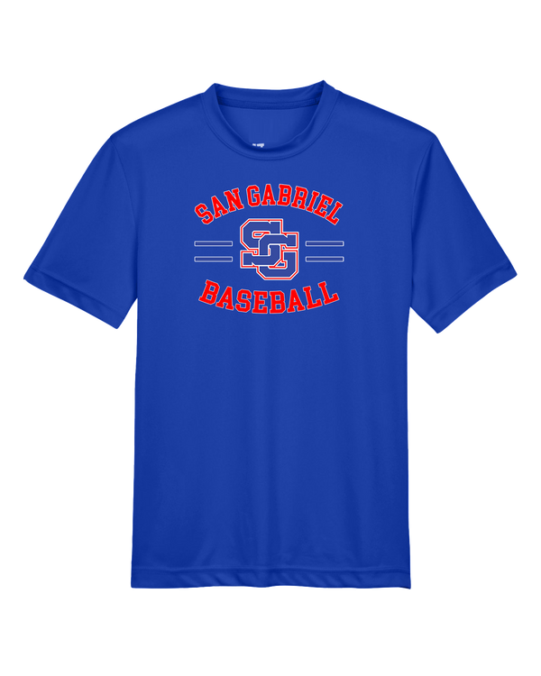 San Gabriel HS Baseball Curve - Youth Performance T-Shirt