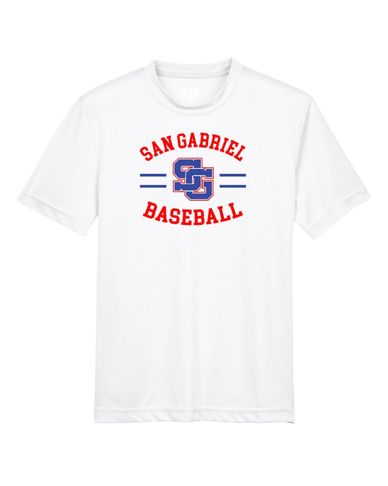 San Gabriel HS Baseball Curve - Youth Performance T-Shirt