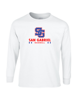 San Gabriel HS Baseball Stacked - Mens Basic Cotton Long Sleeve
