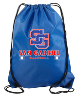 San Gabriel HS Baseball Stacked - Drawstring Bag