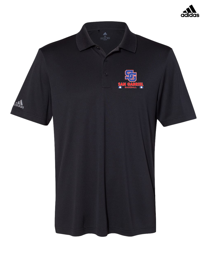 San Gabriel HS Baseball Stacked - Adidas Men's Performance Polo