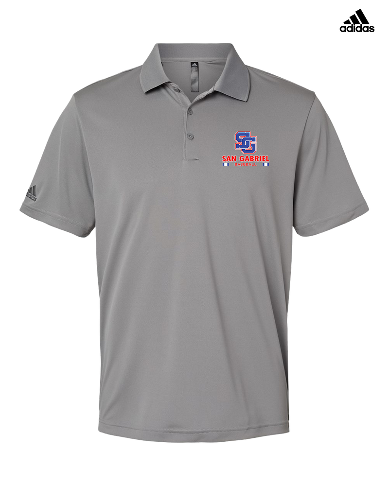 San Gabriel HS Baseball Stacked - Adidas Men's Performance Polo