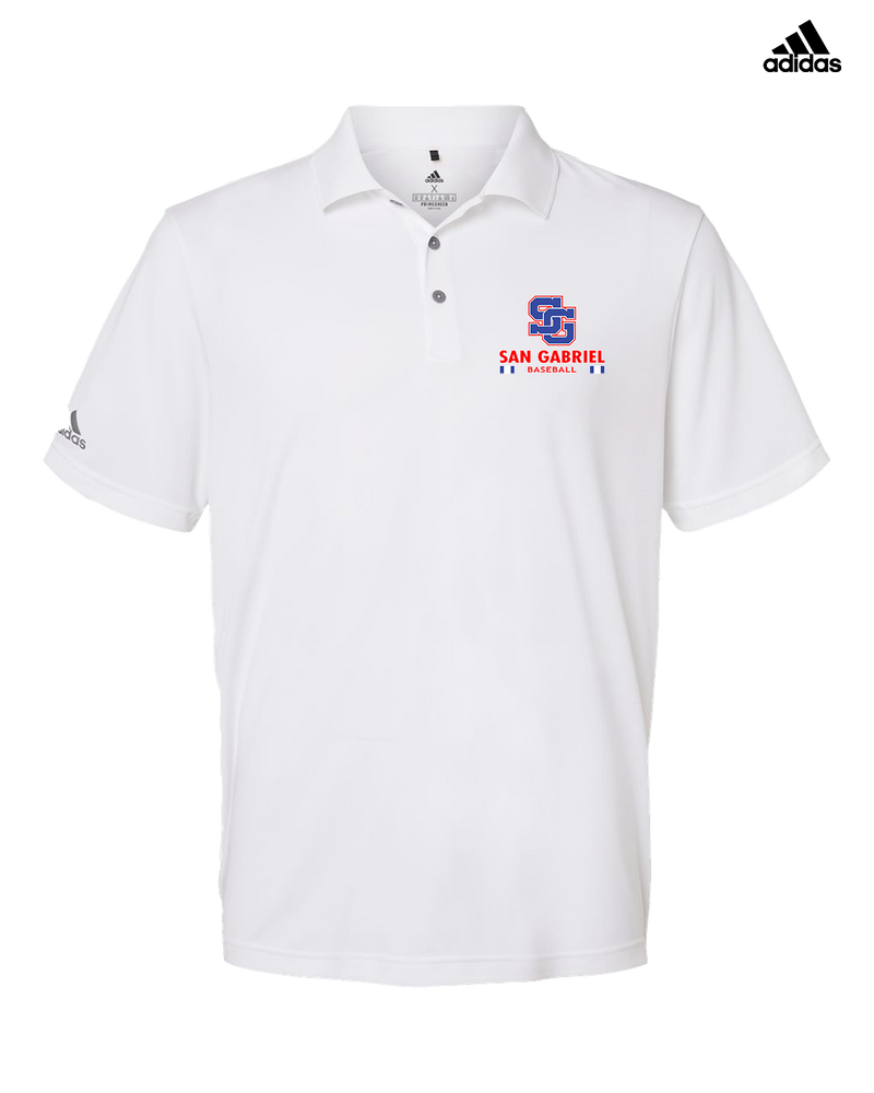 San Gabriel HS Baseball Stacked - Adidas Men's Performance Polo