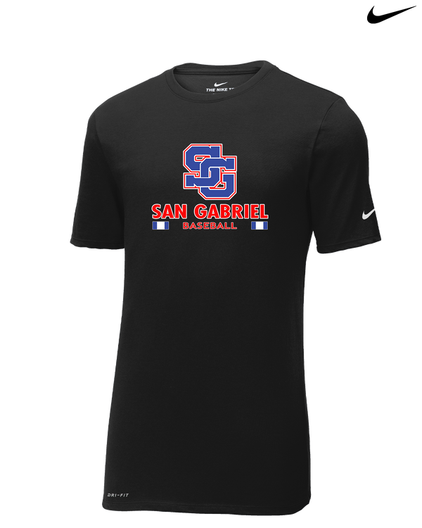 San Gabriel HS Baseball Stacked - Nike Cotton Poly Dri-Fit