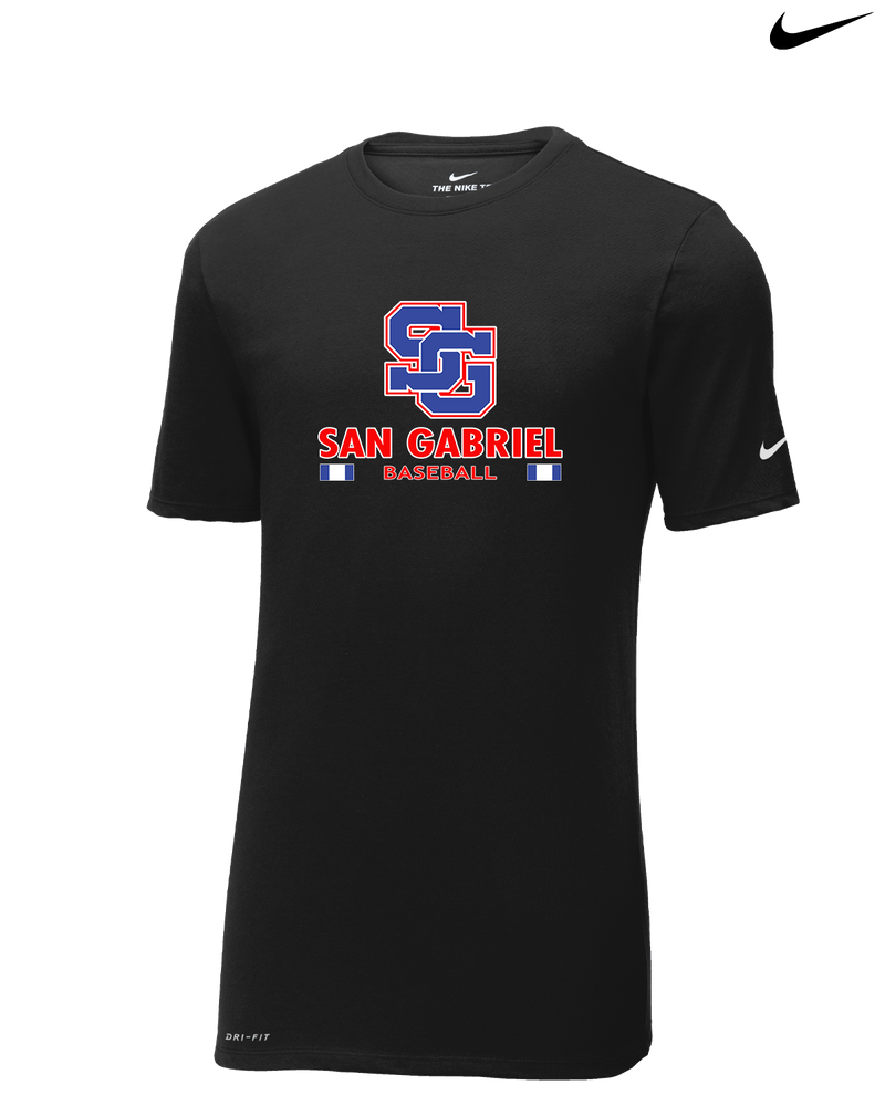 San Gabriel HS Baseball Stacked - Nike Cotton Poly Dri-Fit