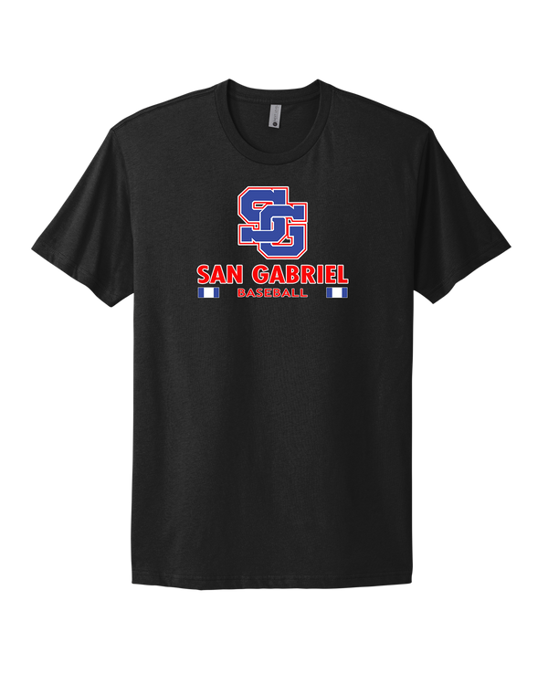 San Gabriel HS Baseball Stacked - Select Cotton T-Shirt