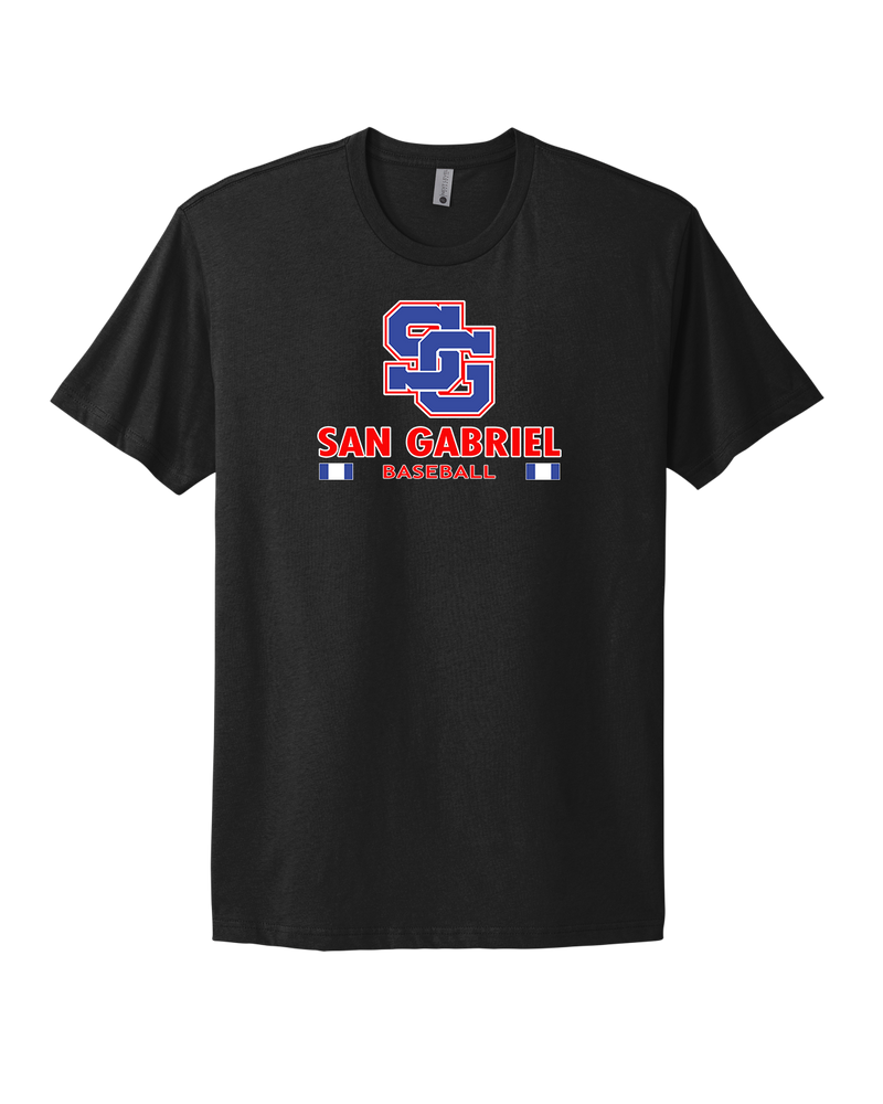 San Gabriel HS Baseball Stacked - Select Cotton T-Shirt