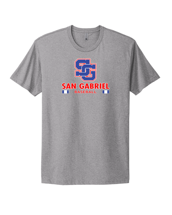 San Gabriel HS Baseball Stacked - Select Cotton T-Shirt