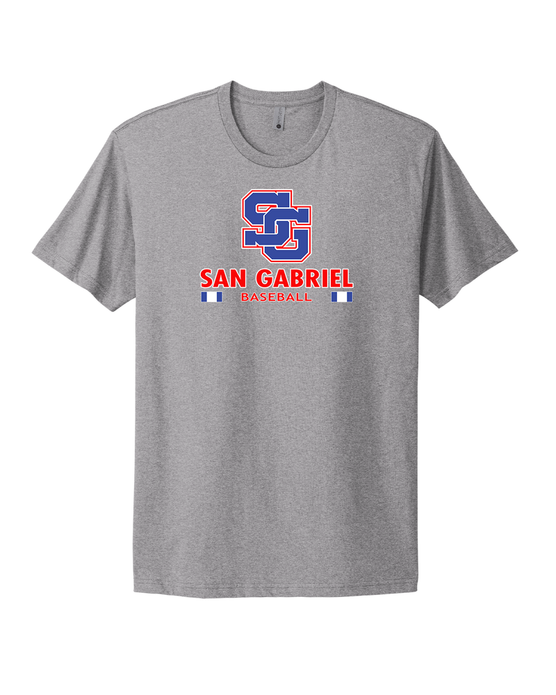 San Gabriel HS Baseball Stacked - Select Cotton T-Shirt
