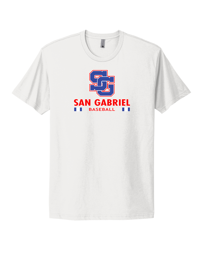 San Gabriel HS Baseball Stacked - Select Cotton T-Shirt