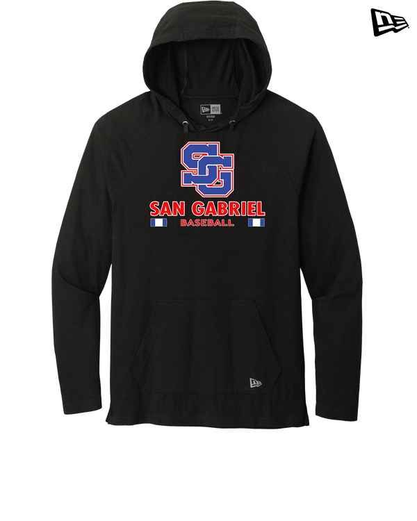 San Gabriel HS Baseball Stacked - New Era Tri Blend Hoodie