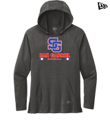 San Gabriel HS Baseball Stacked - New Era Tri Blend Hoodie