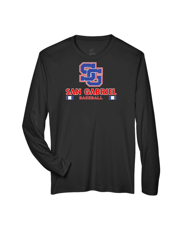 San Gabriel HS Baseball Stacked - Performance Long Sleeve
