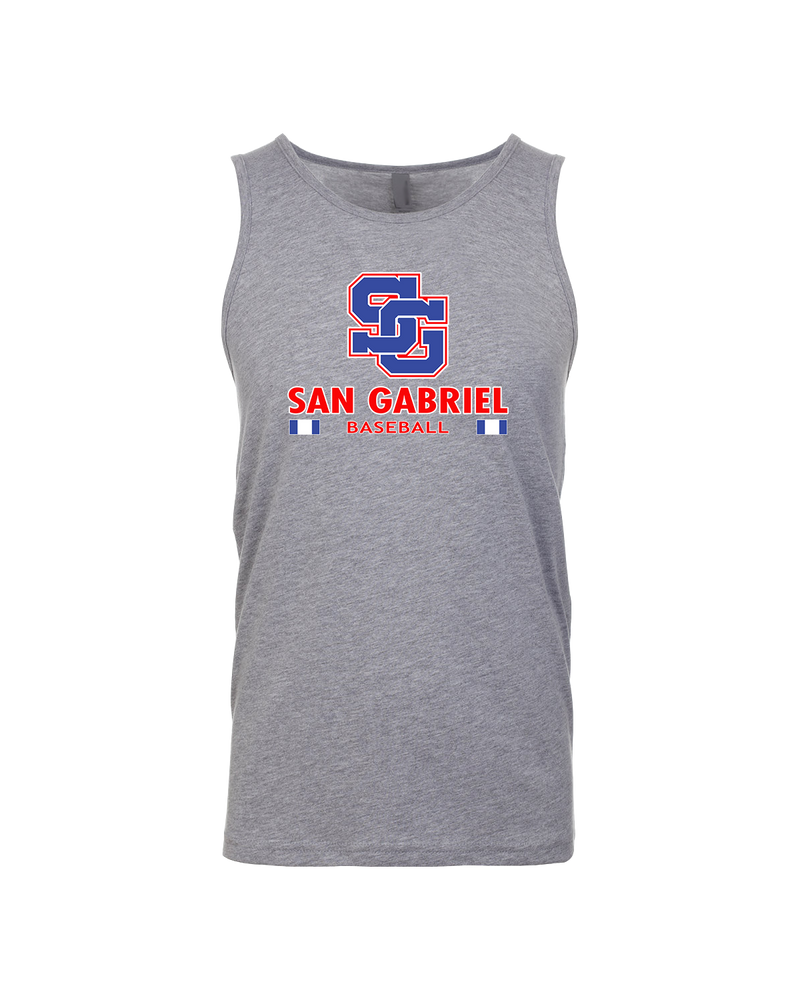 San Gabriel HS Baseball Stacked - Mens Tank Top