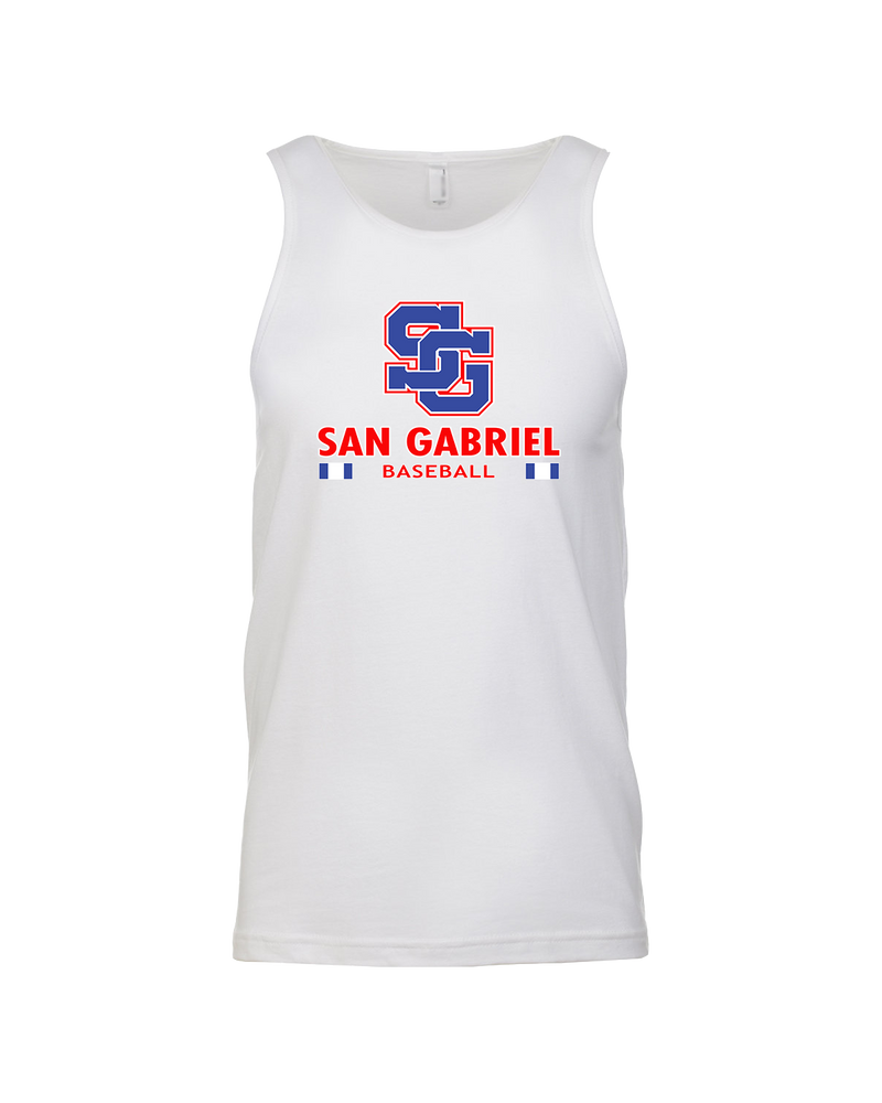 San Gabriel HS Baseball Stacked - Mens Tank Top