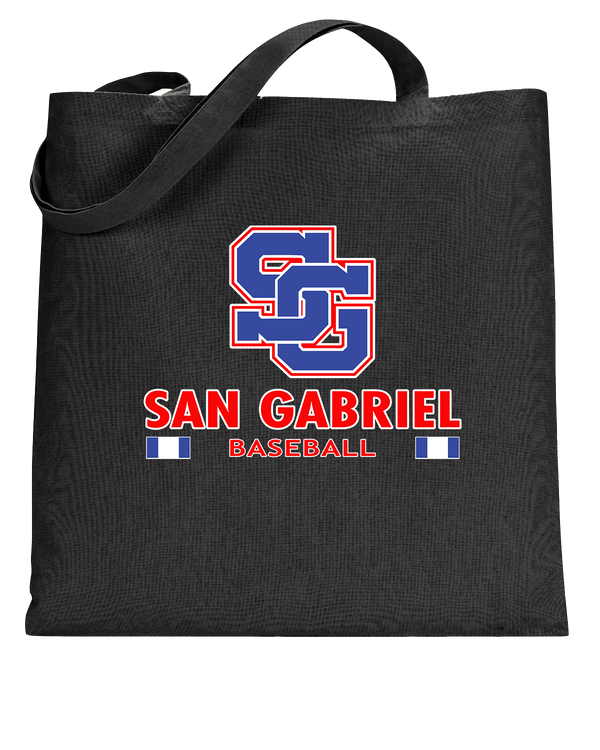 San Gabriel HS Baseball Stacked - Tote Bag