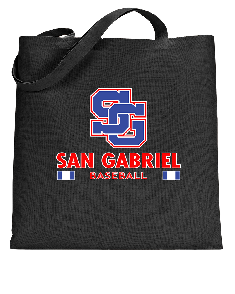 San Gabriel HS Baseball Stacked - Tote Bag