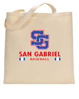 San Gabriel HS Baseball Stacked - Tote Bag
