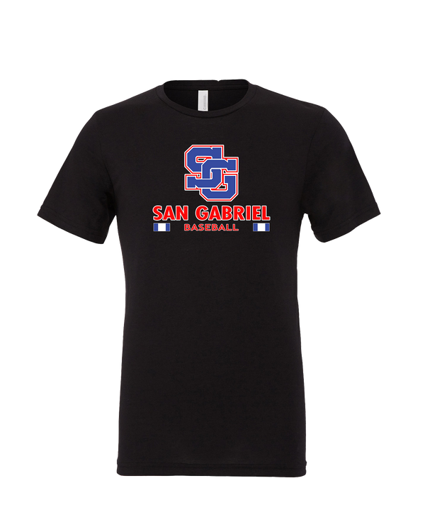 San Gabriel HS Baseball Stacked - Mens Tri Blend Shirt