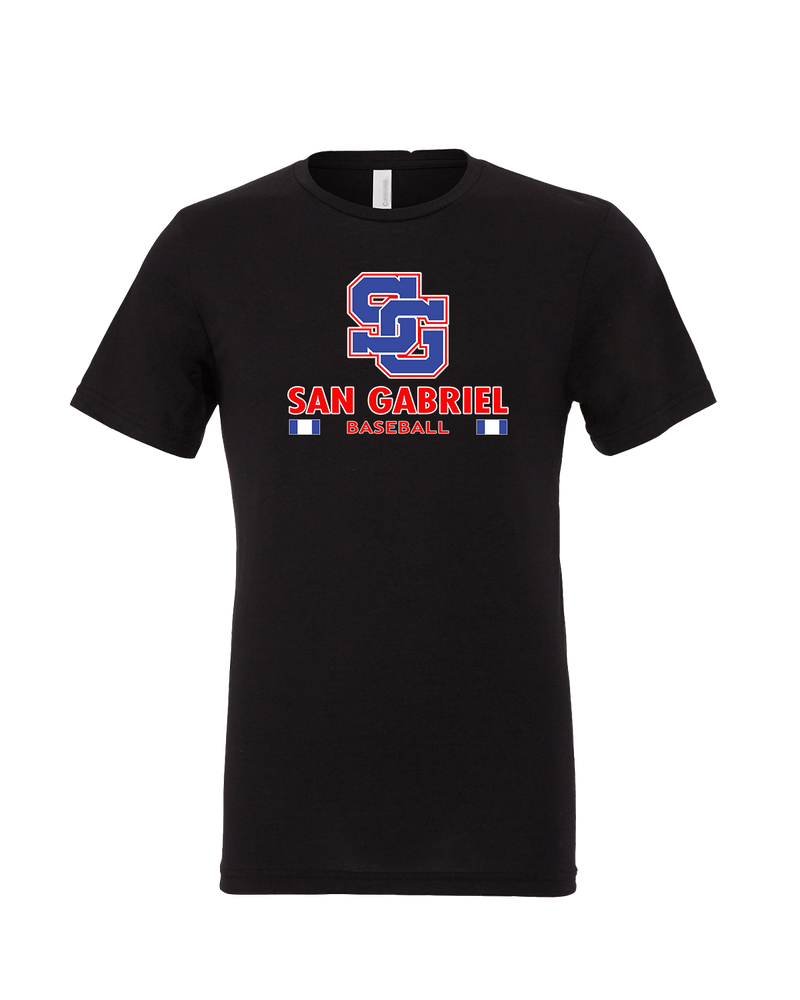 San Gabriel HS Baseball Stacked - Mens Tri Blend Shirt
