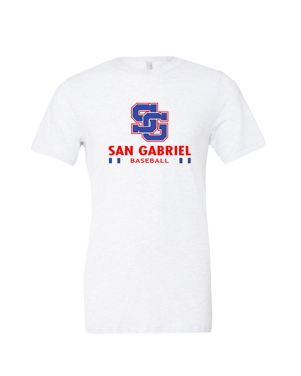 San Gabriel HS Baseball Stacked - Mens Tri Blend Shirt