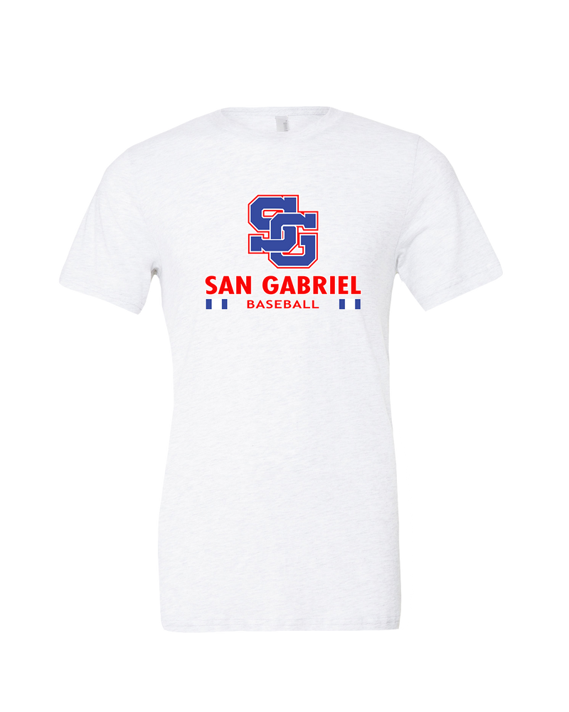 San Gabriel HS Baseball Stacked - Mens Tri Blend Shirt