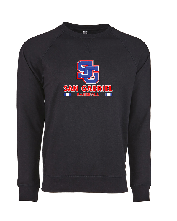 San Gabriel HS Baseball Stacked - Crewneck Sweatshirt