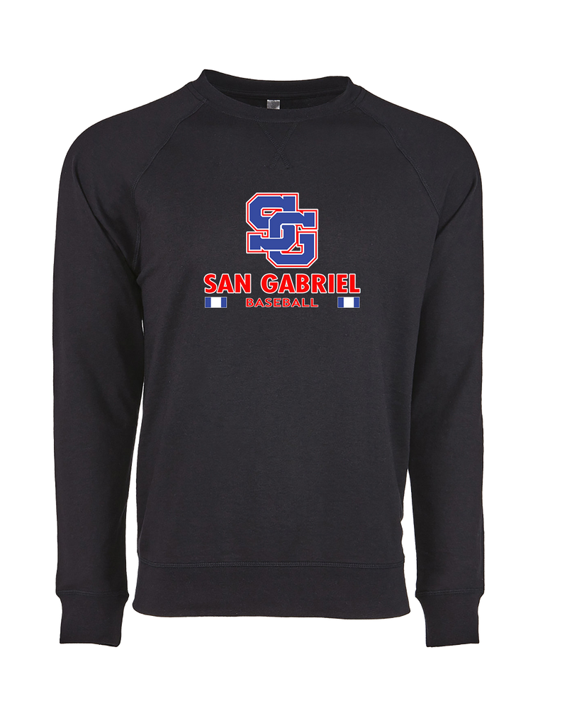 San Gabriel HS Baseball Stacked - Crewneck Sweatshirt