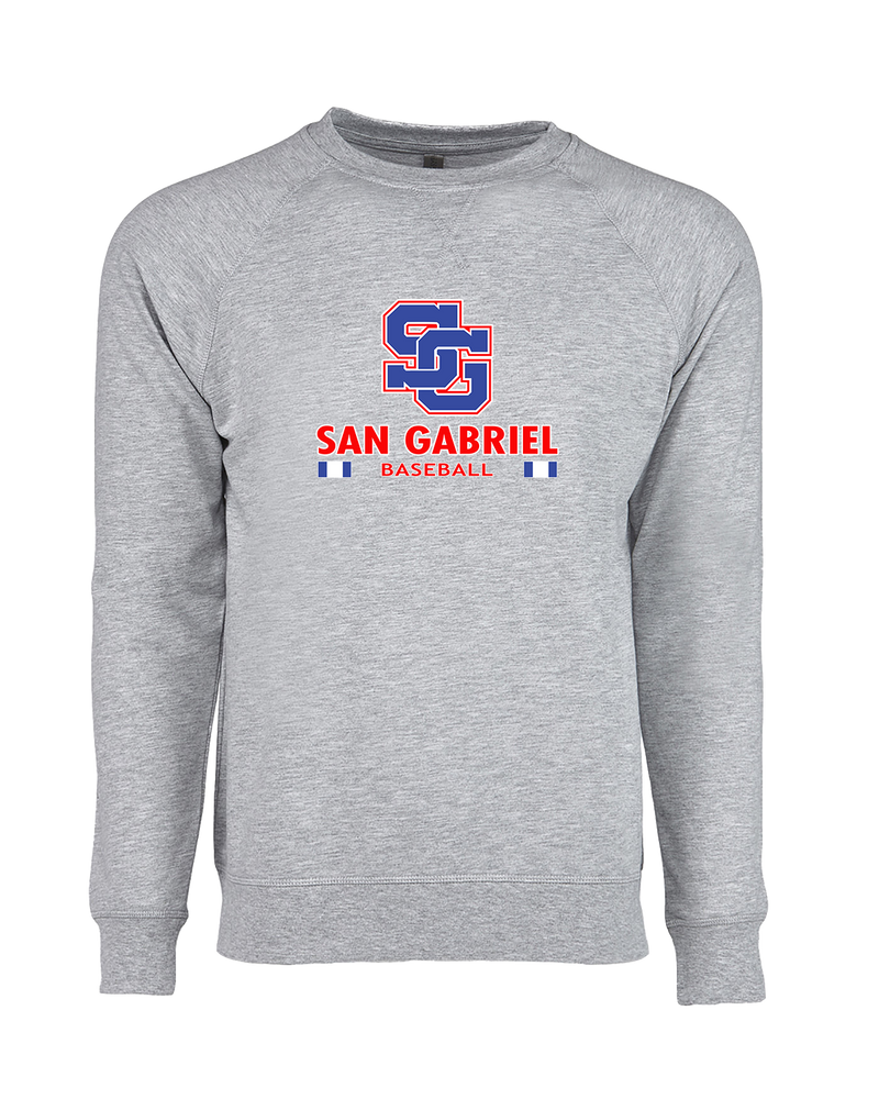 San Gabriel HS Baseball Stacked - Crewneck Sweatshirt