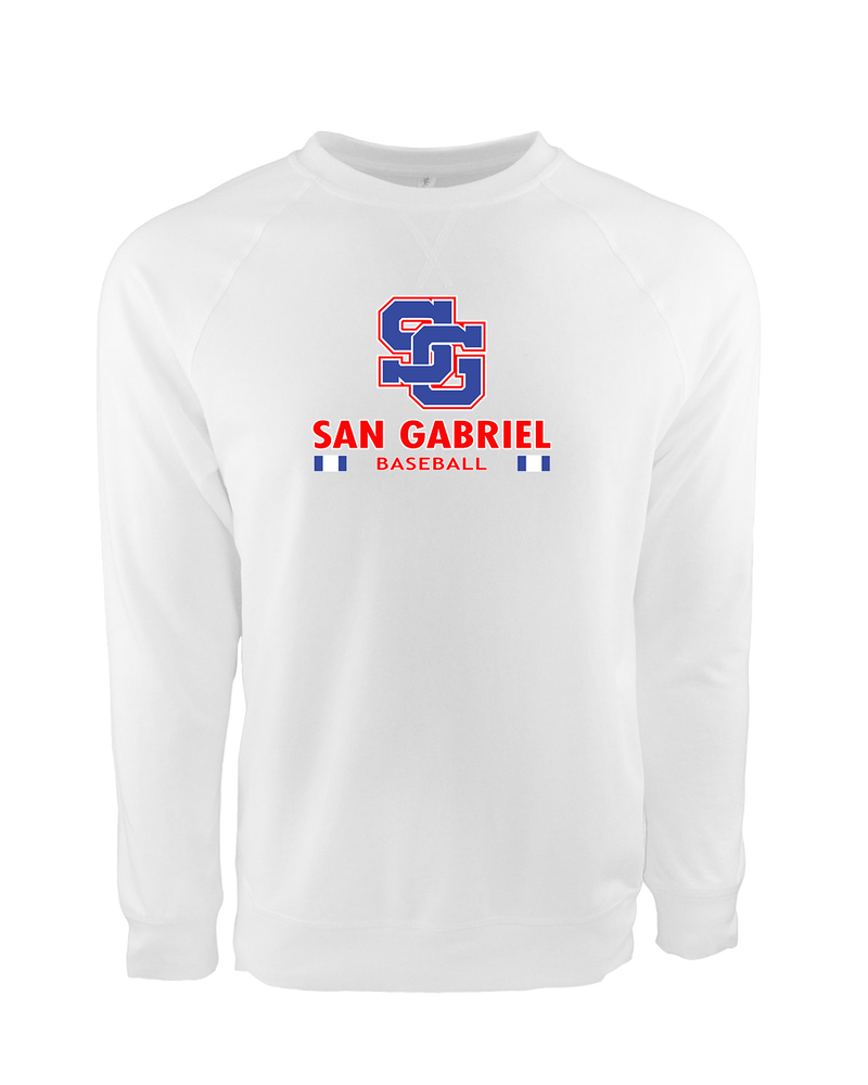 San Gabriel HS Baseball Stacked - Crewneck Sweatshirt