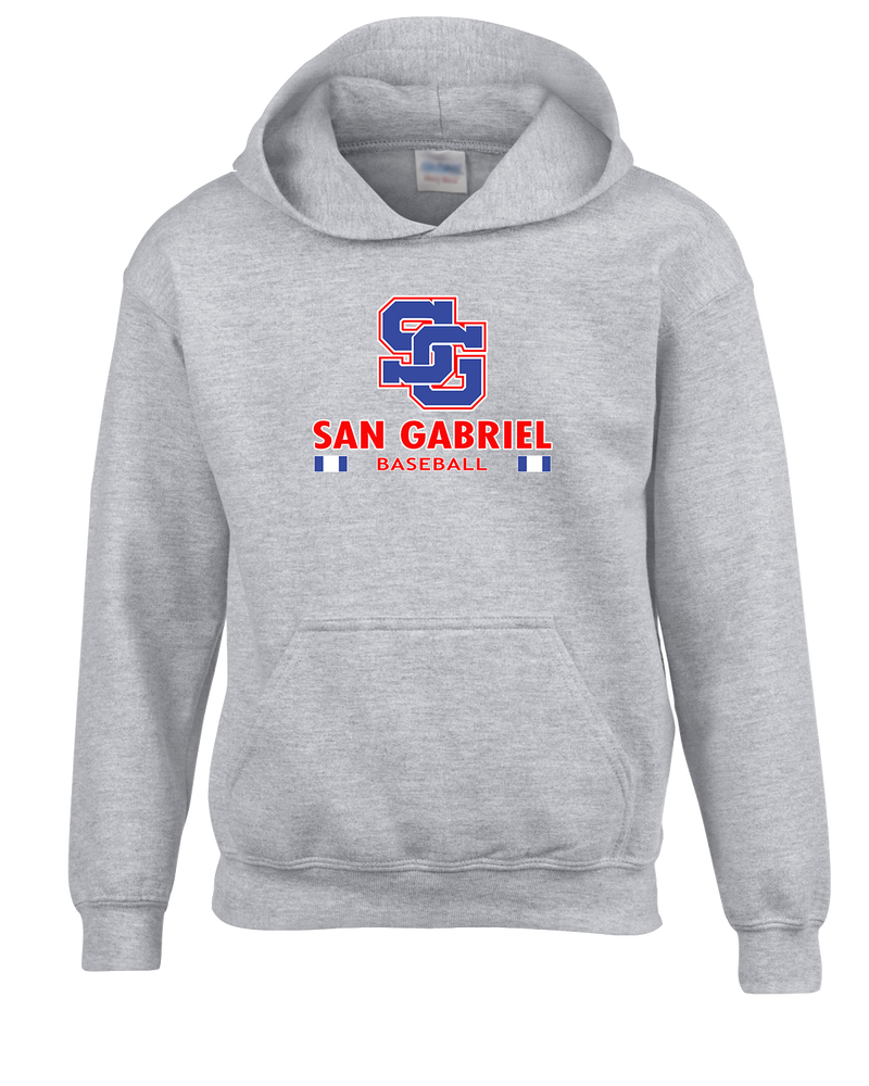 San Gabriel HS Baseball Stacked - Cotton Hoodie