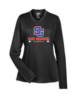 San Gabriel HS Baseball Stacked - Womens Performance Long Sleeve
