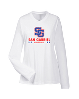 San Gabriel HS Baseball Stacked - Womens Performance Long Sleeve