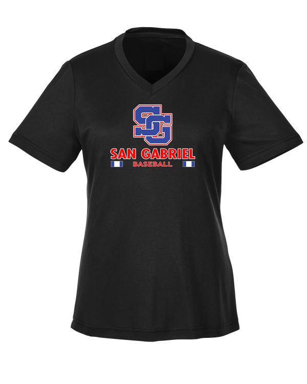 San Gabriel HS Baseball Stacked - Womens Performance Shirt