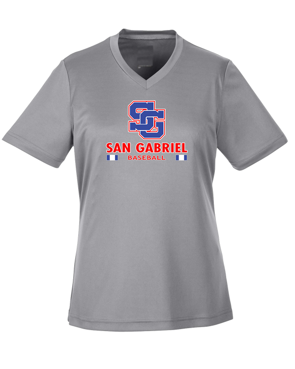 San Gabriel HS Baseball Stacked - Womens Performance Shirt
