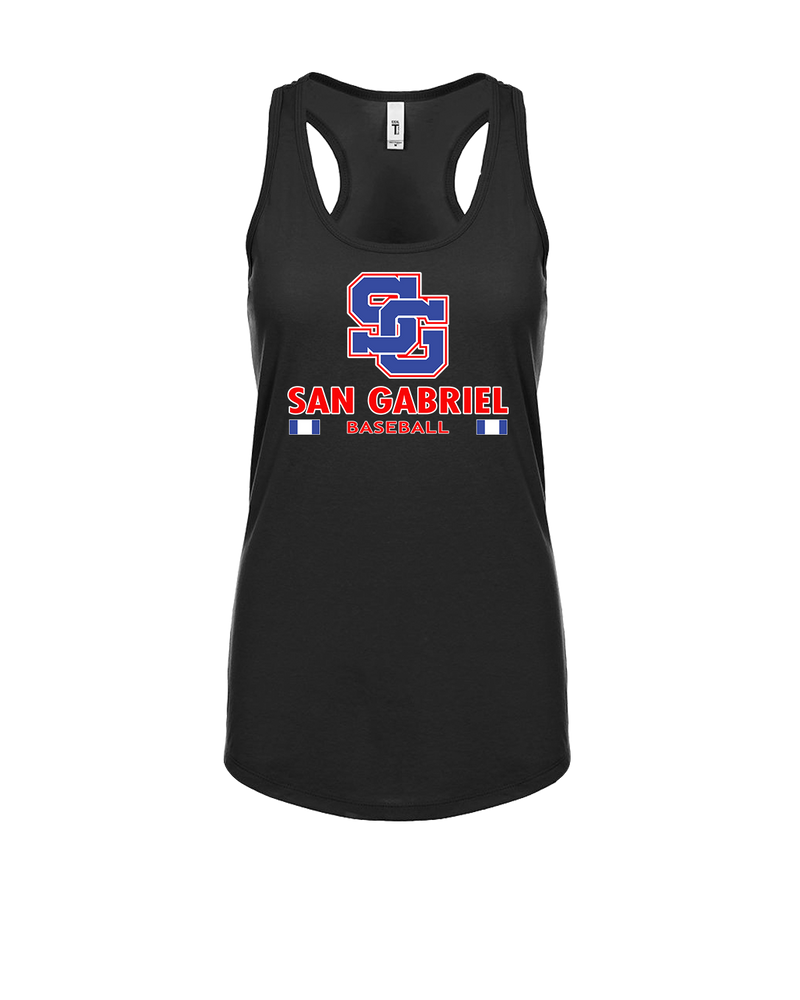 San Gabriel HS Baseball Stacked - Womens Tank Top