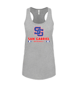 San Gabriel HS Baseball Stacked - Womens Tank Top