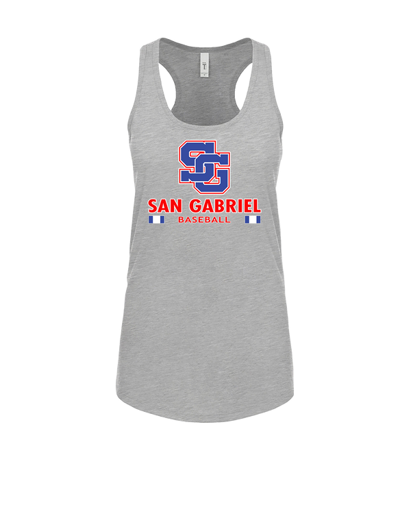 San Gabriel HS Baseball Stacked - Womens Tank Top