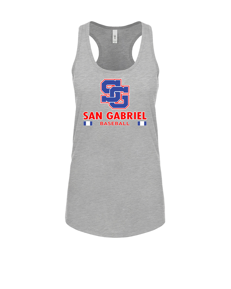 San Gabriel HS Baseball Stacked - Womens Tank Top