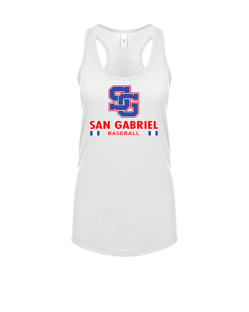 San Gabriel HS Baseball Stacked - Womens Tank Top
