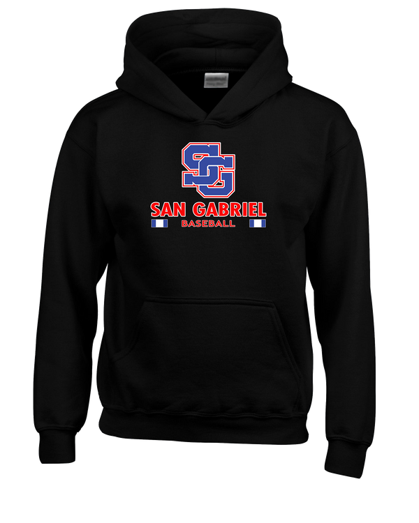 San Gabriel HS Baseball Stacked - Youth Hoodie