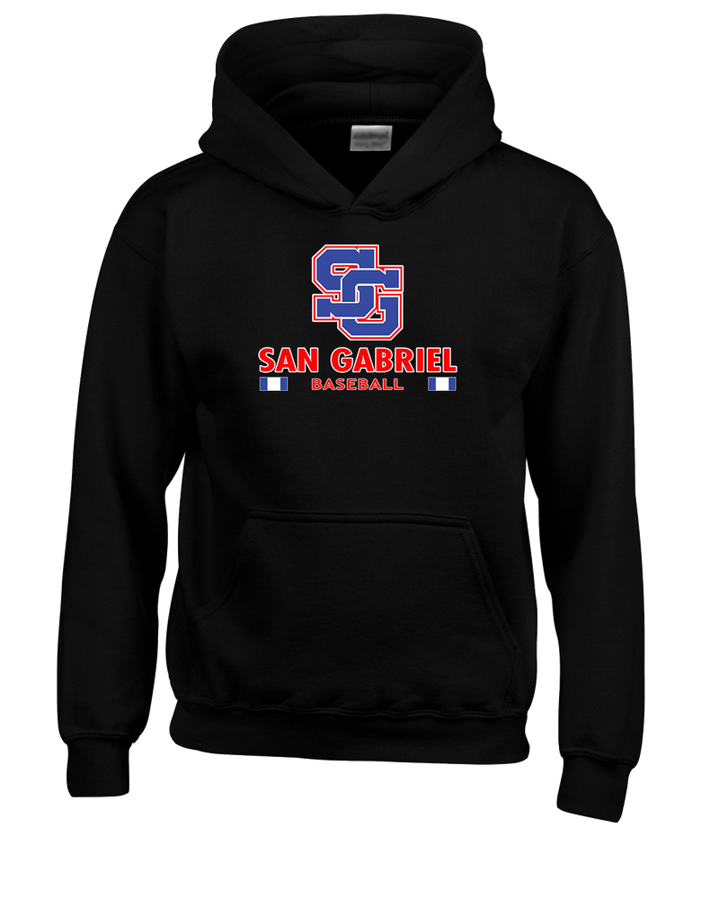 San Gabriel HS Baseball Stacked - Youth Hoodie