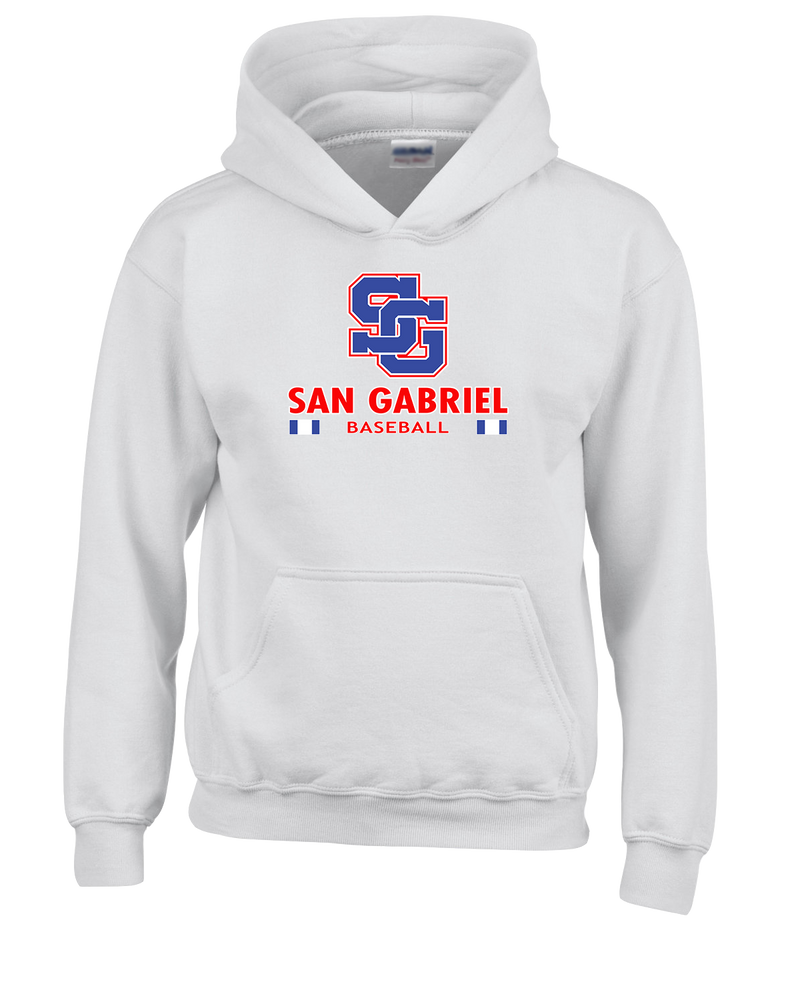 San Gabriel HS Baseball Stacked - Youth Hoodie