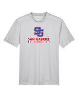 San Gabriel HS Baseball Stacked - Youth Performance T-Shirt