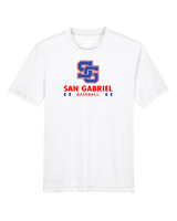 San Gabriel HS Baseball Stacked - Youth Performance T-Shirt