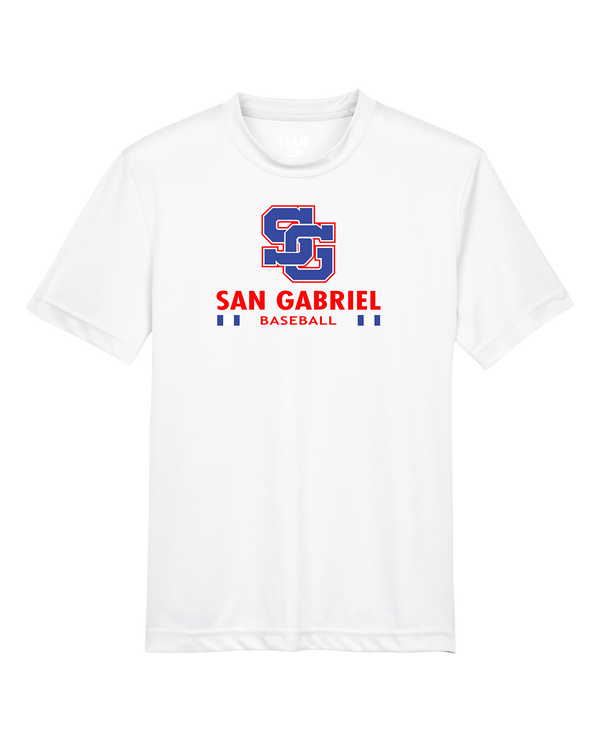 San Gabriel HS Baseball Stacked - Youth Performance T-Shirt