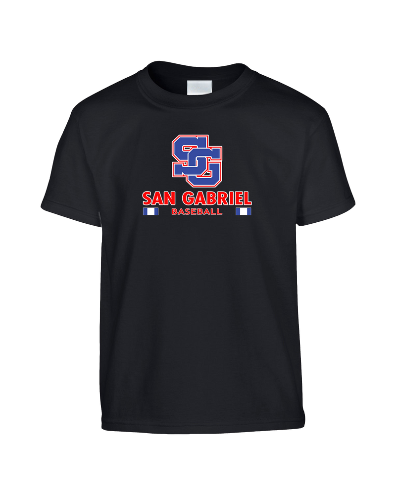 San Gabriel HS Baseball Stacked - Youth T-Shirt