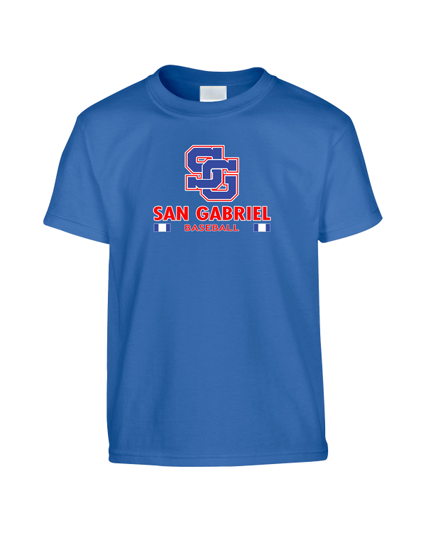 San Gabriel HS Baseball Stacked - Youth T-Shirt